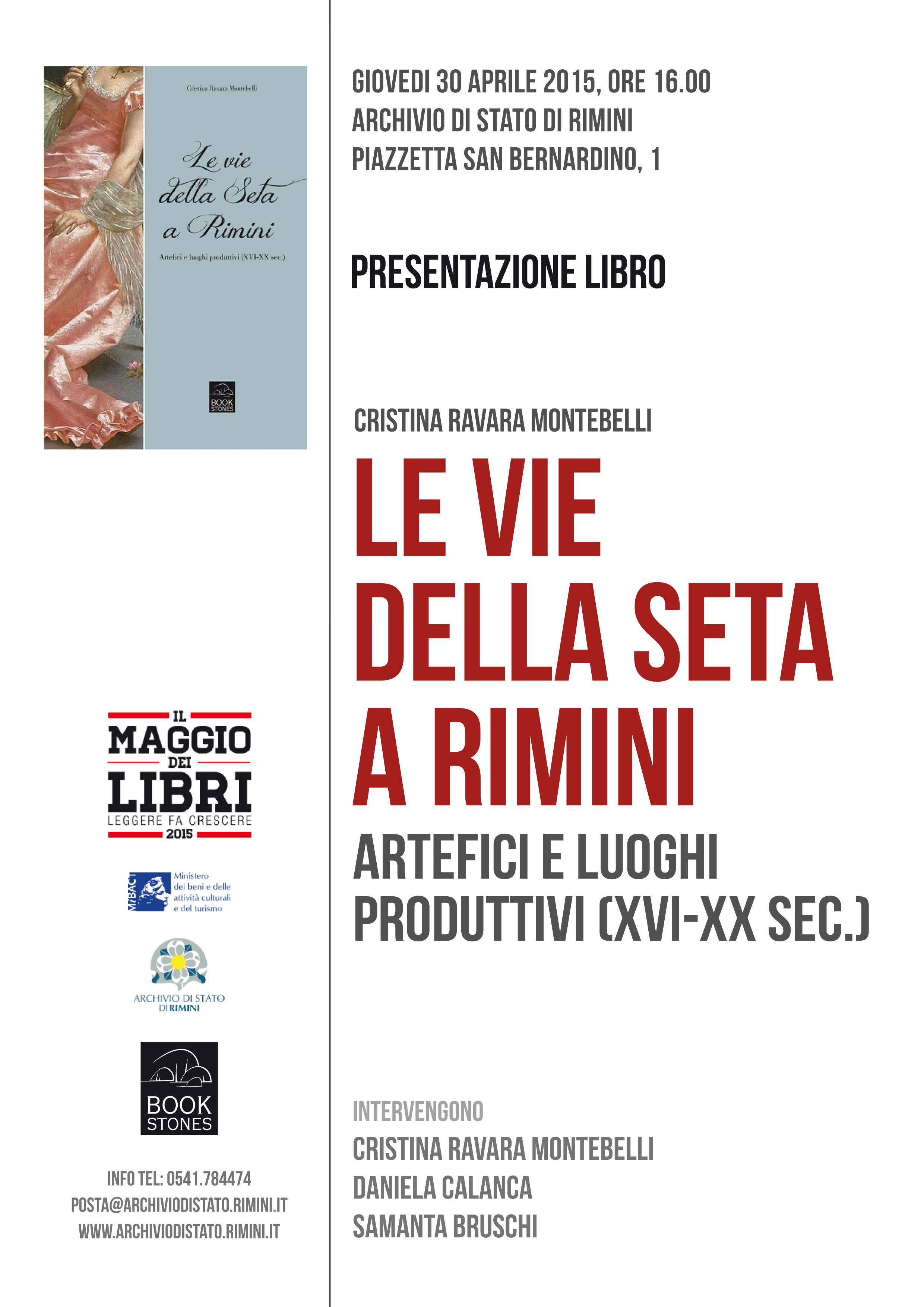 Presentazione libro "Le vie della seta a Rimini, Archivio di Stato di Rimini 30-4-2015